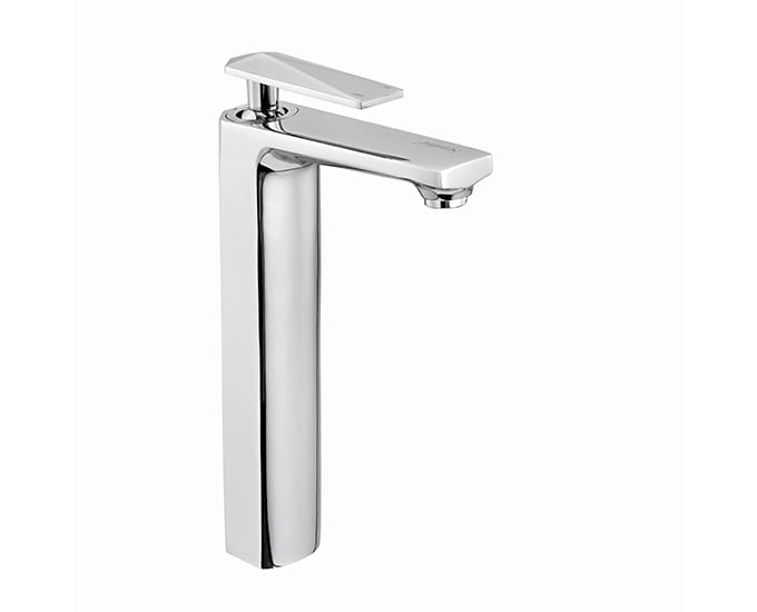 Wall mounted single lever basin mixer