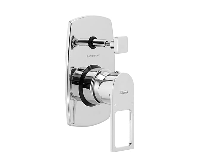 High flow single lever concealed diverter