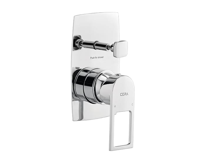 High flow single lever concealed diverter