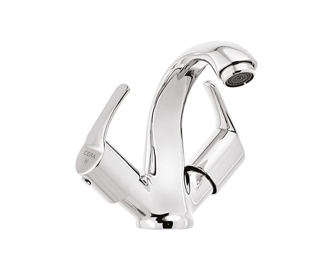 Central hole basin mixer