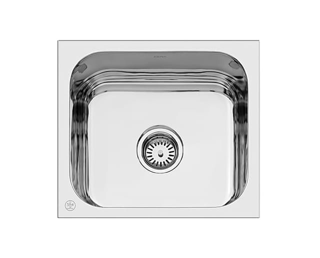 QUATRINO Single bowl sink 18x16 Gloss