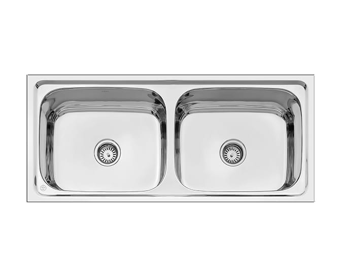 QUATRINO Double Bowl Sink 45x20 Gloss