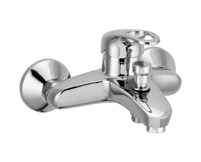 Carbon single lever wall mixer