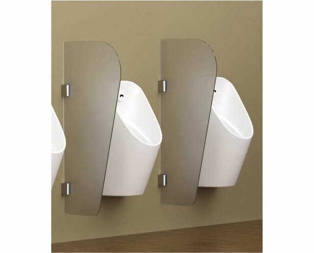 Curved Urinal Glass Partition - 10 MM